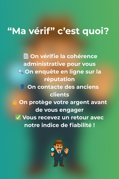 Ma Vérif Votre vérification rapide et personnalisé !